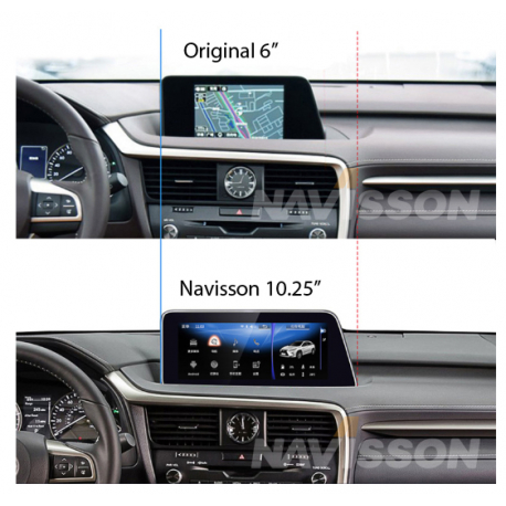 Sistema Multimedia Navisson Especifico para Lexus RX (2014-2018) con LCD