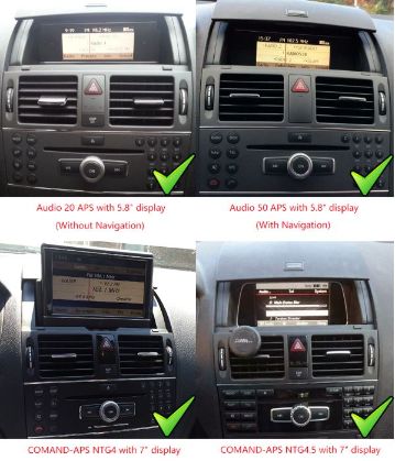 Sistema multimedia Navisson especifico para Mercedes clase C W204  (2004-2011) - CLASE C W204 (2007-2011) 
